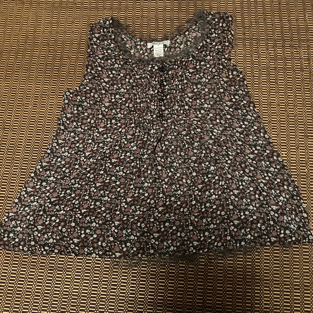 Tunic tank top, floral, womens M